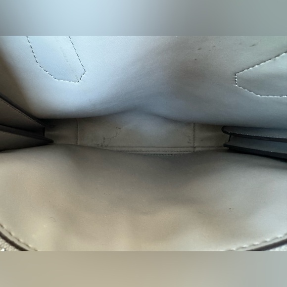 Michael Kors Mercer Grey Leather Tote Bag Purse - Picture 10 of 14